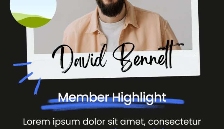 Member Highlight Canva Template