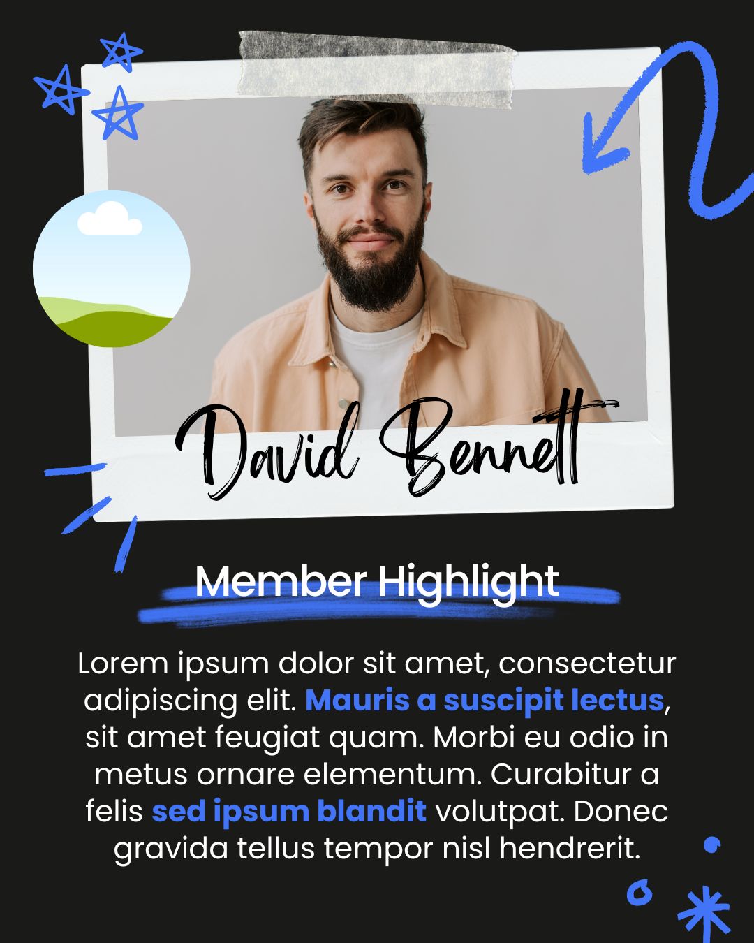 Member Highlight Canva Template